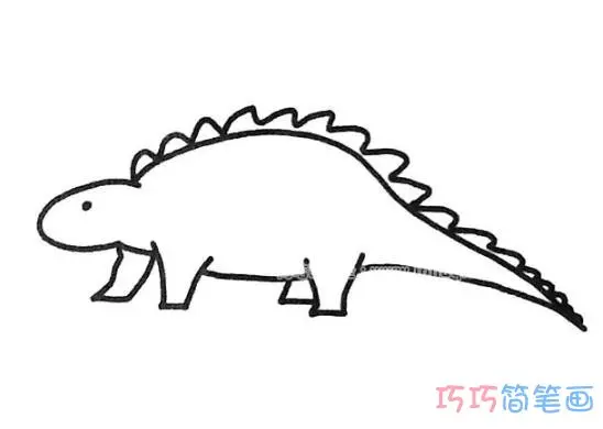儿童简笔画卡通恐龙的画法教程简单好看