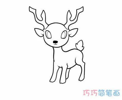 怎么绘画可爱的小鹿简笔画图片 小鹿的画法步骤图简单好看