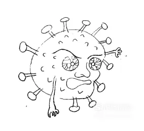 新型冠状病毒的简笔画如何画